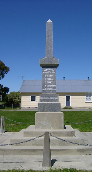 War memorial at Omihi, New Zealand